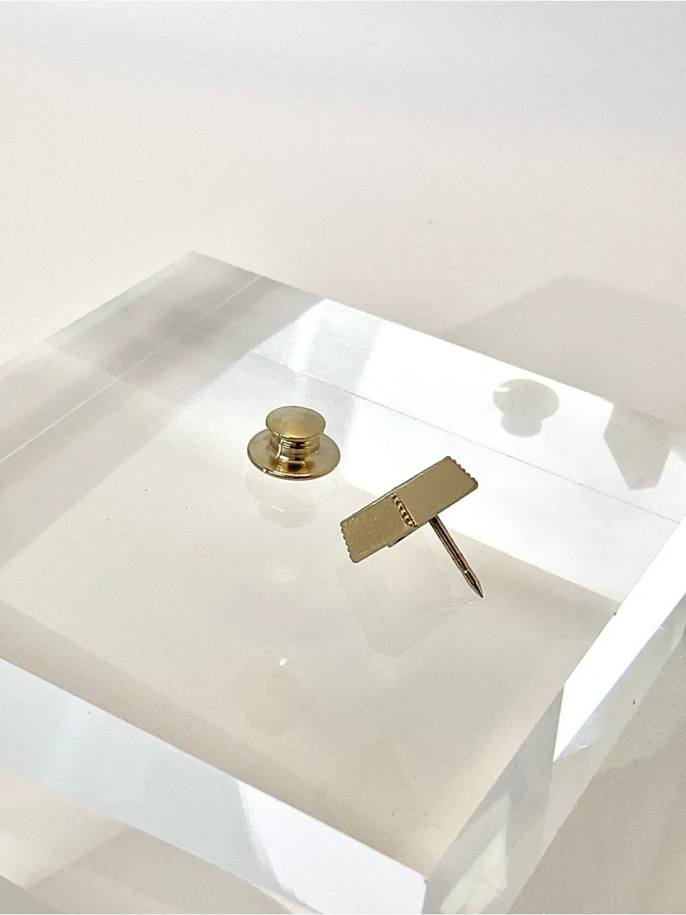 CHANEL Gold Square CC Logo Lapel Pin